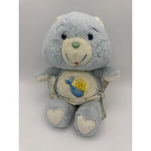 Care Bears BABY TUGS BEAR with Diaper Blue & White Plush Vintage 1983 Kenner 11"
